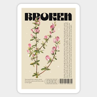 Broken Wildflower Floral Emotions Feelings Sadness Sticker